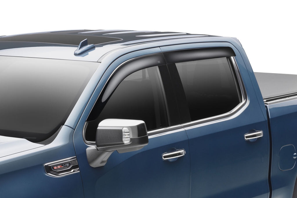 Husky Liners 2854075 Low Profile Dark Smoke Ventvisor Side Window Deflector 4-Piece Set For 2019-2026 Chevrolet/GMC Silverado/Sierra 1500 Crew Cab; 2020-2026 Chevrolet/GMC 2500HD/3500HD Crew Cab by Husky Liners