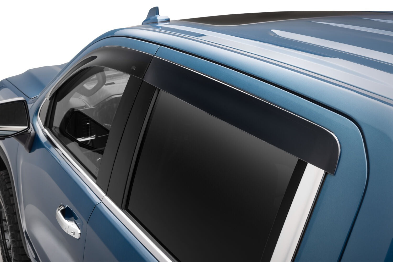 Husky Liners 2854075 Low Profile Dark Smoke Ventvisor Side Window Deflector 4-Piece Set For 2019-2026 Chevrolet/GMC Silverado/Sierra 1500 Crew Cab; 2020-2026 Chevrolet/GMC 2500HD/3500HD Crew Cab by Husky Liners
