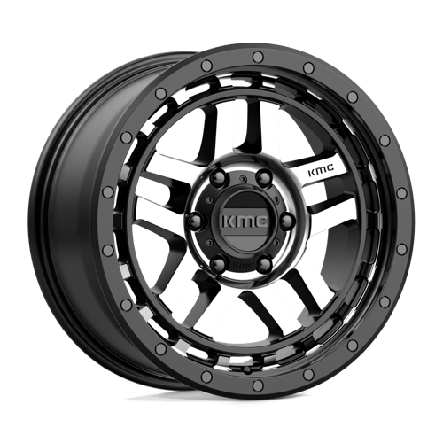 KM540 18X8.5 6X120 S-BLK MACH 18MM by KMC Wheels