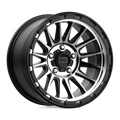 KM542 17X9 5X5.0 S-BLK MACH -12MM by KMC Wheels