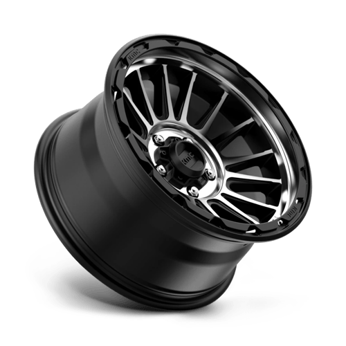 KM542 17X9 5X5.0 S-BLK MACH -12MM by KMC Wheels