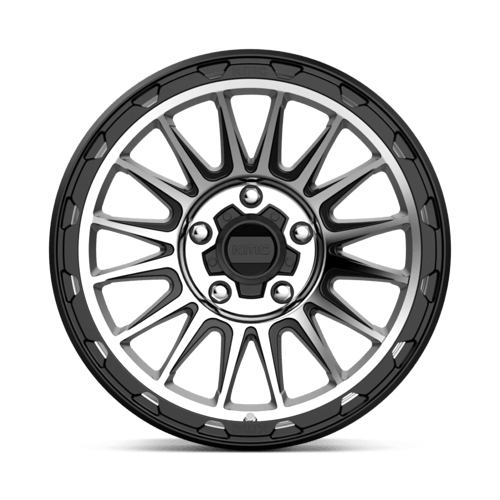 KM542 17X9 5X5.0 S-BLK MACH -12MM by KMC Wheels