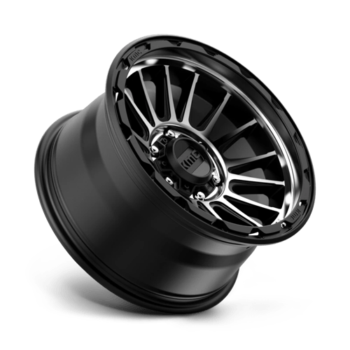 KM542 17X9 6X5.5 S-BLK MACH -12MM by KMC Wheels
