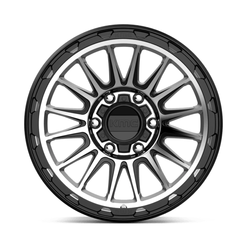 KM542 17X9 6X5.5 S-BLK MACH -12MM by KMC Wheels