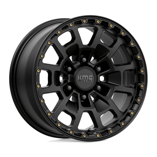KM718 17X8.5 6X5.5 S-BLK 18MM by KMC Wheels