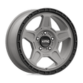 KM721 16X7 5X4.5 S-GRAY BLK LP 15MM by KMC Wheels