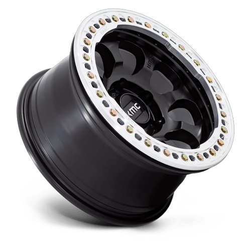 RIOT BL 17X9 5X5.0 SBLK-MCH-RG -12 by KMC Wheels