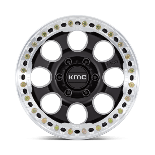 RIOT BL 17X9 5X5.0 SBLK-MCH-RG -12 by KMC Wheels