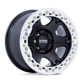 VI BL 17X9 BLANK 72 -38 S-BLK MACH by KMC Wheels