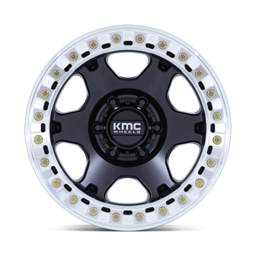 VI BL 17X9 5X5 71 -12 S-BLK-MACH by KMC Wheels
