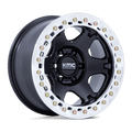 VI BL 17X9 6X135 87 +1 S-BLK-MACH by KMC Wheels