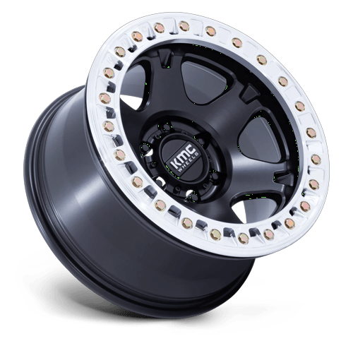 VI BL 17X9 6X5.5 108 -38 S-BLK MACH by KMC Wheels