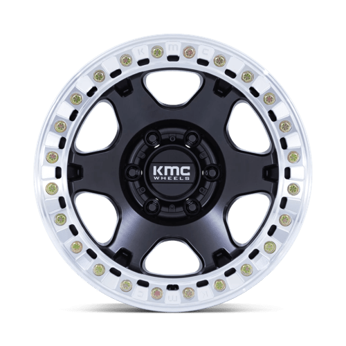 VI BL 17X9 6X135 87 +1 S-BLK-MACH by KMC Wheels