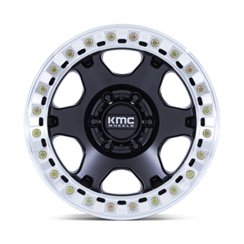 VI BL 17X9 BLANK 108 -38 S-BLK MACH by KMC Wheels