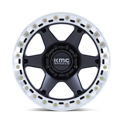 VI BL 20X10 5X5 71 -48 S-BLK MACH by KMC Wheels
