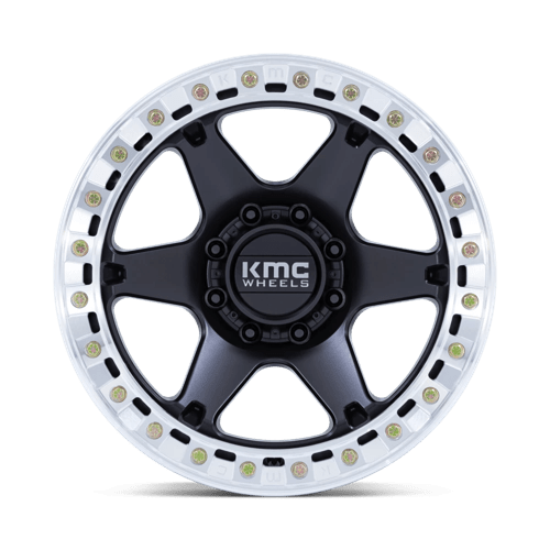 VI BL 20X10 6X135 87 -48 S-BLK MACH by KMC Wheels