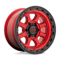 KM548 17X9 6X5.5 C-RED BLK-LP 00MM by KMC Wheels