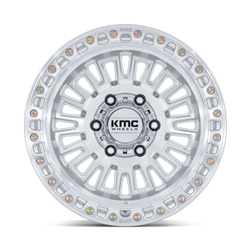 AZTEC 17X8.5 6X135 87 +0 G-SLV-MCH by KMC Wheels