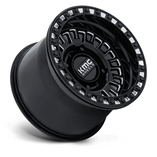 AZTEC UTV BL 15X8 4X137 96 +0 GBLK-MILL by KMC Wheels