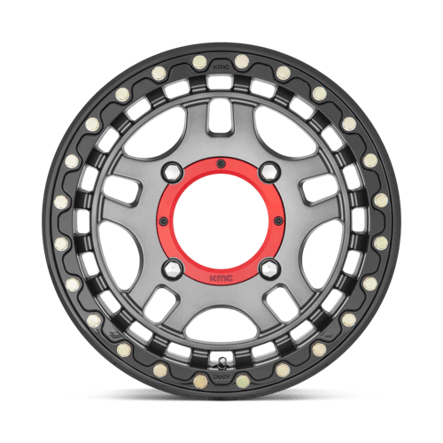 RECON UTV BL 14X7 4X137 G-MTL BLK-RG +38 by KMC Wheels