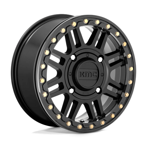 CAGE UTV BL 15X6 4X156 S-BLK BLK-RG +38 by KMC Wheels