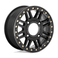 CAGE UTV BL 15X6 4X137 S-BLK BLK-RG +38 by KMC Wheels