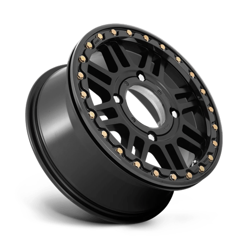CAGE UTV BL 15X6 4X156 S-BLK BLK-RG +38 by KMC Wheels