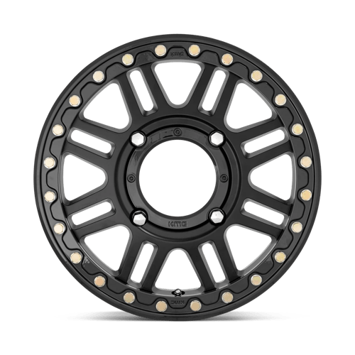 CAGE UTV BL 15X6 4X137 S-BLK BLK-RG +38 by KMC Wheels