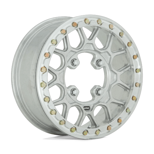 GRENADE UTV BL 15X6 4X156 RAW-MACH +38 by KMC Wheels