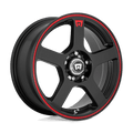 MR116 18X8 5X4.5/120 M-BLK/RED +35MM by Motegi