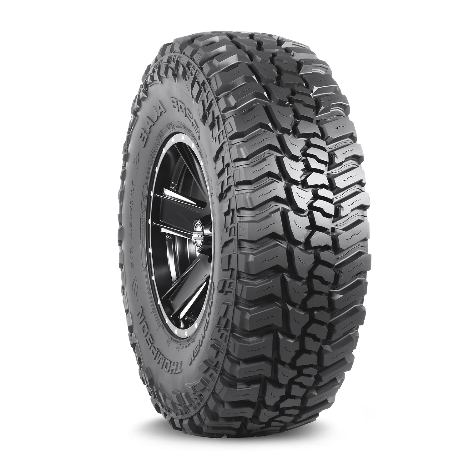 Asymmetrical tread pattern reduces noise, improves handling and ride by Mickey Thompson