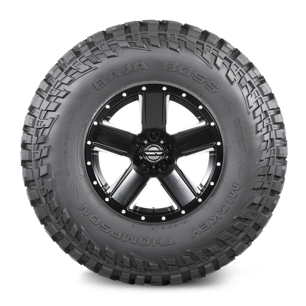 Asymmetrical tread pattern reduces noise, improves handling and ride by Mickey Thompson