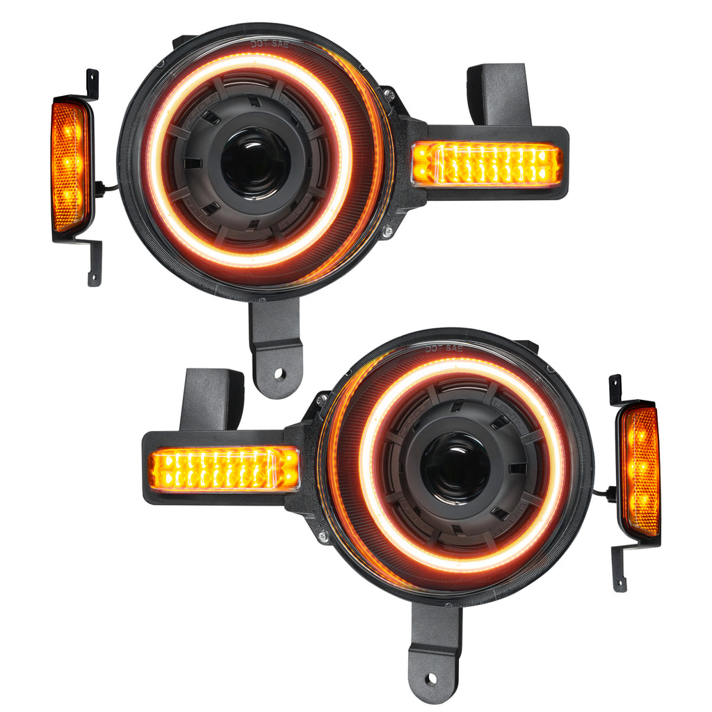 Oculus(TM) Bi-LED Projector Headlights for 2021+ Ford Bronco - Amber LED by Oracle Lighting