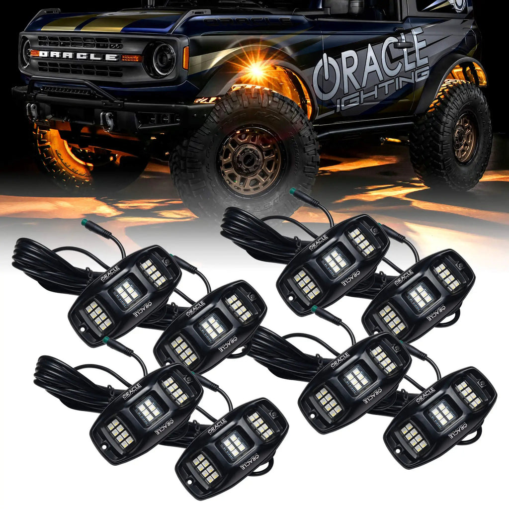 ORACLE Lighting ColorSHIFT RGB+W Underbody Wheel Well Rock Light Kit (8 PCS) by Oracle Lighting