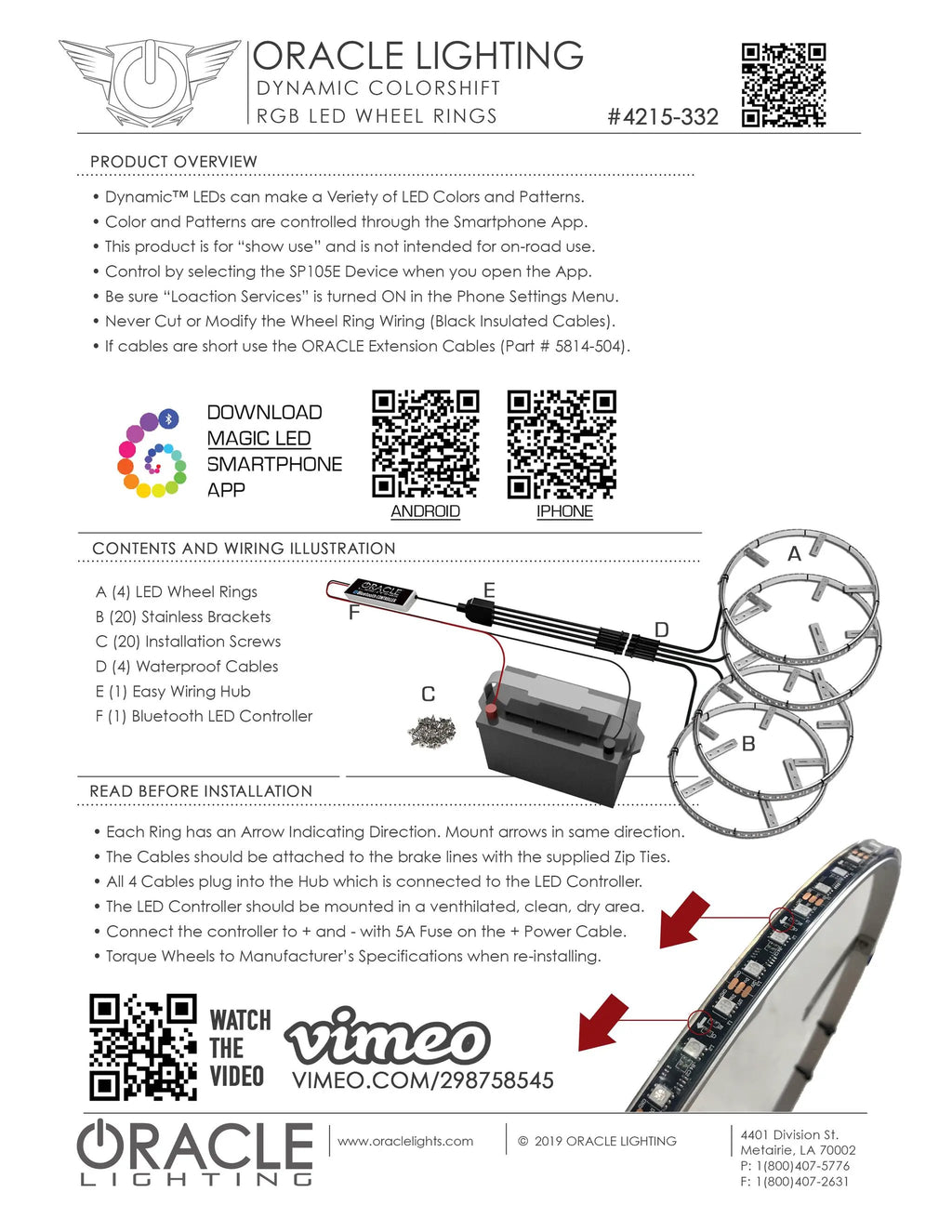 ORACLE Lighting LED Illuminated Wheel Rings - Dynamic ColorSHIFT by Oracle Lighting