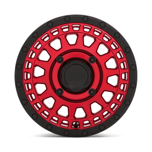 PARKER UTV 14X7 4X110 +52 80 C-RED BLK by Black Rhino Wheels