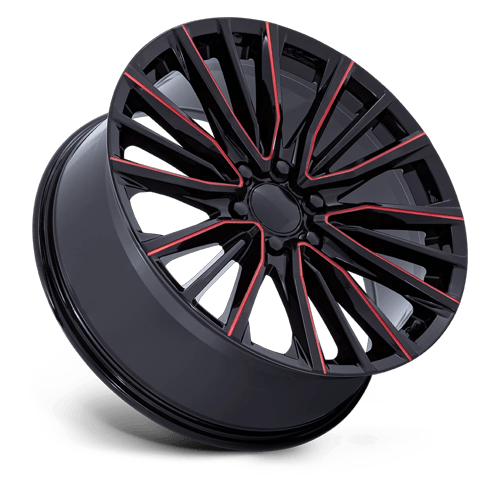 PR223 24X10 6X5.5 78 +28 G-BLK MILL-RED by Performance Replicas