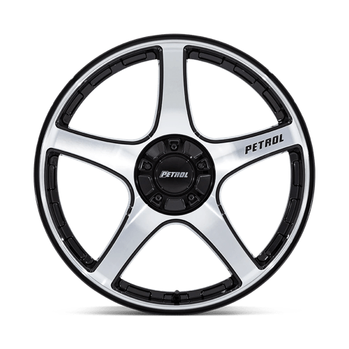 P2E 17X8 5X100/120 72 +35 G-BLK MCH-FC by Petrol Wheels