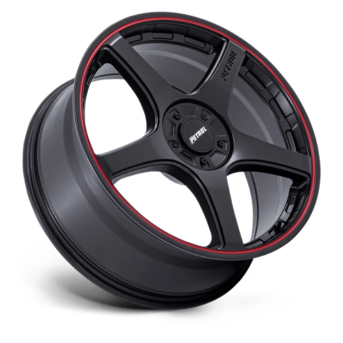 P2E 18X8 5X112/120 74 +35 M-BLK RD-LP by Petrol Wheels