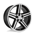 PR148B 18X8 5X4.75 73.1 BLK MACH-SPK 0MM by Performance Replicas