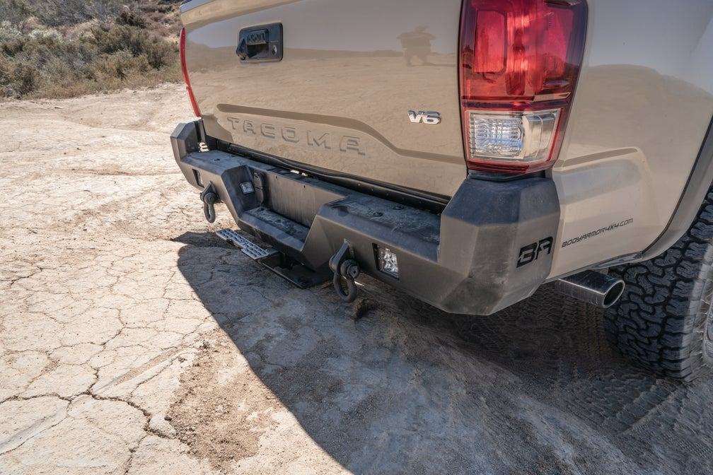 Pro Series Rear Bumper, Black, Tacoma by Body Armor 4x4