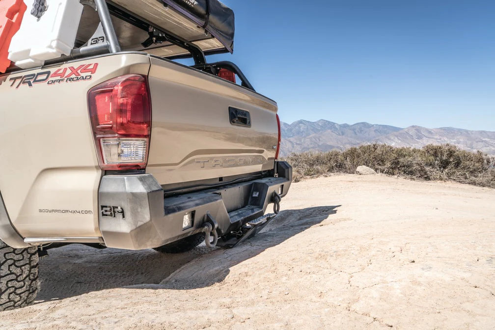 Pro Series Rear Bumper, Black, Tacoma by Body Armor 4x4
