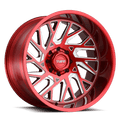 TU T4B 22X12 8X165 -45 125 CNDY RED ML L by Tuff Wheels