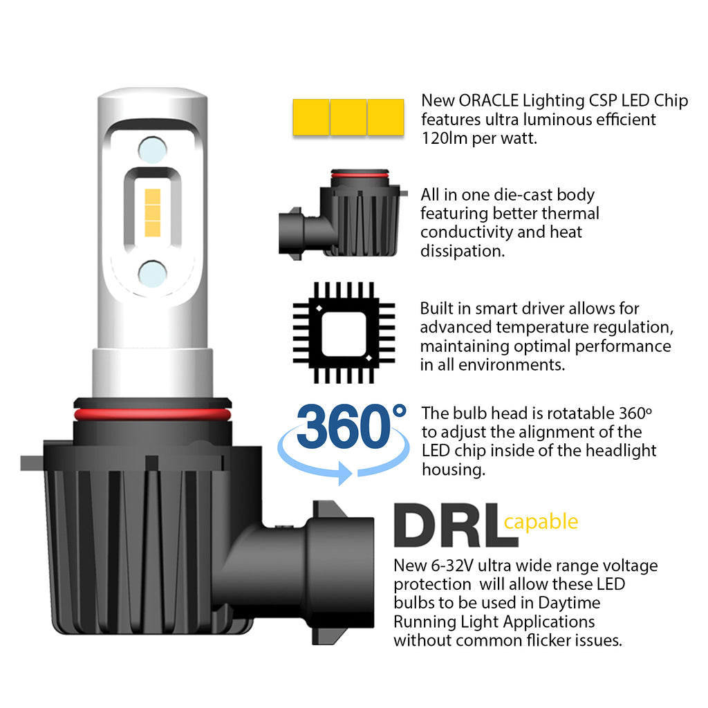 ORACLE Lighting H4 - VSeries LED Headlight Bulb Conversion Kit by Oracle Lighting