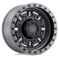 BR ABRAMS 17X9.5 8X165 -18 122 TXT M-GM by Black Rhino Wheels