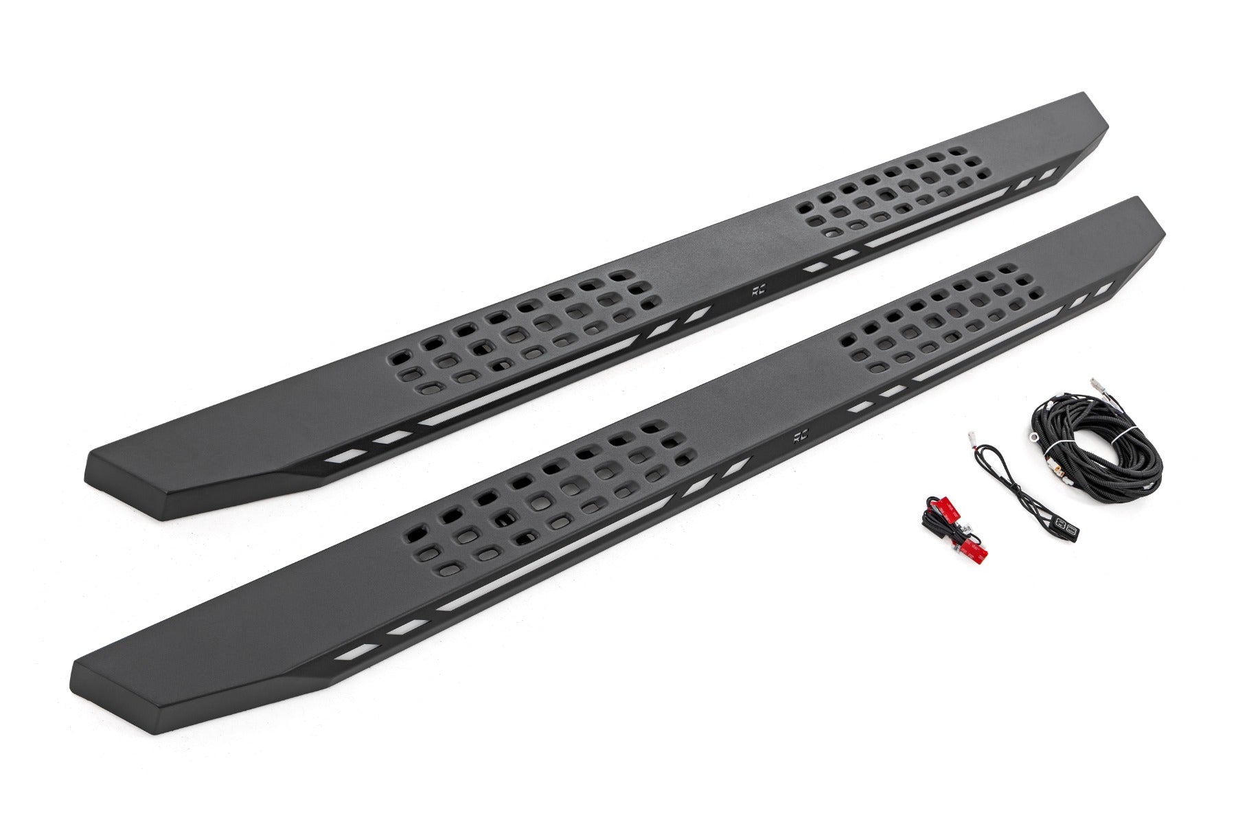 AC2 Running Boards | Amber/White | CrewMax | Toyota Tundra 2WD/4WD (22-26) by Rough Country