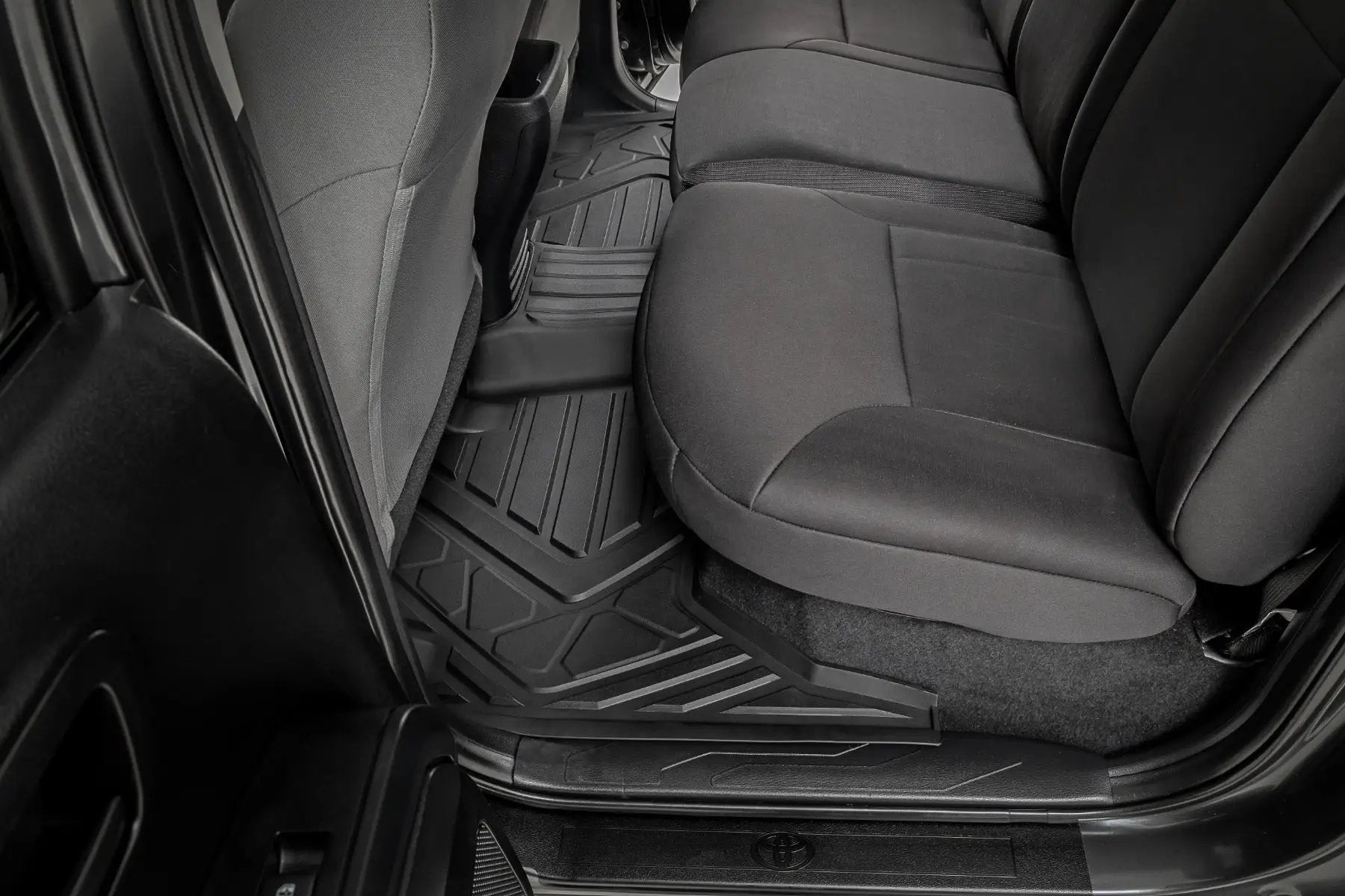 Flex-Fit Floor Mats | Front and Rear | Toyota Tacoma 2WD/4WD (2016-2023) by Rough Country