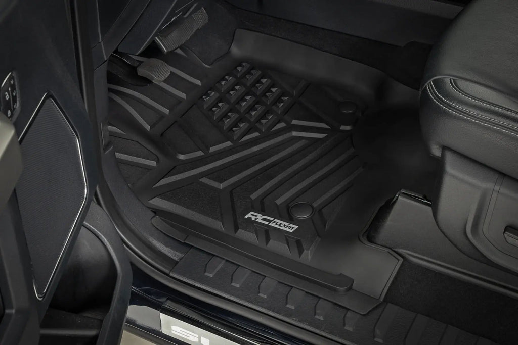 Flex-Fit Floor Mats | Front and Rear | Ford F-250/F-350 Super Duty (17-26) by Rough Country