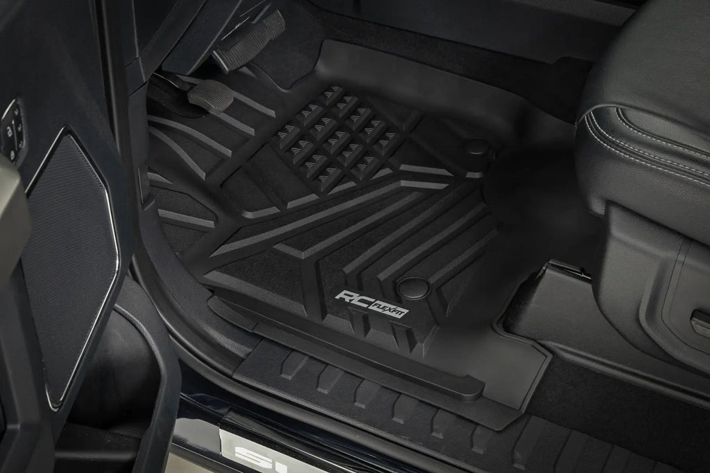 Flex-Fit Floor Mats | Front and Rear | Ford F-250/F-350 Super Duty (17-26) by Rough Country