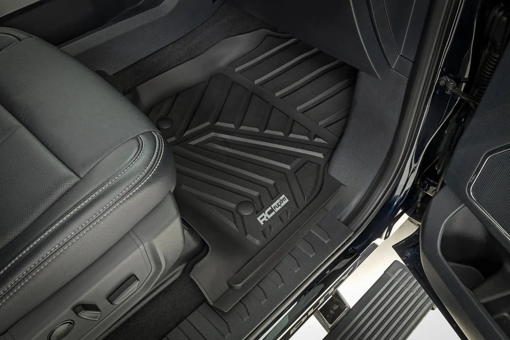 Flex-Fit Floor Mats | Front and Rear | Ford F-250/F-350 Super Duty (17-26) by Rough Country